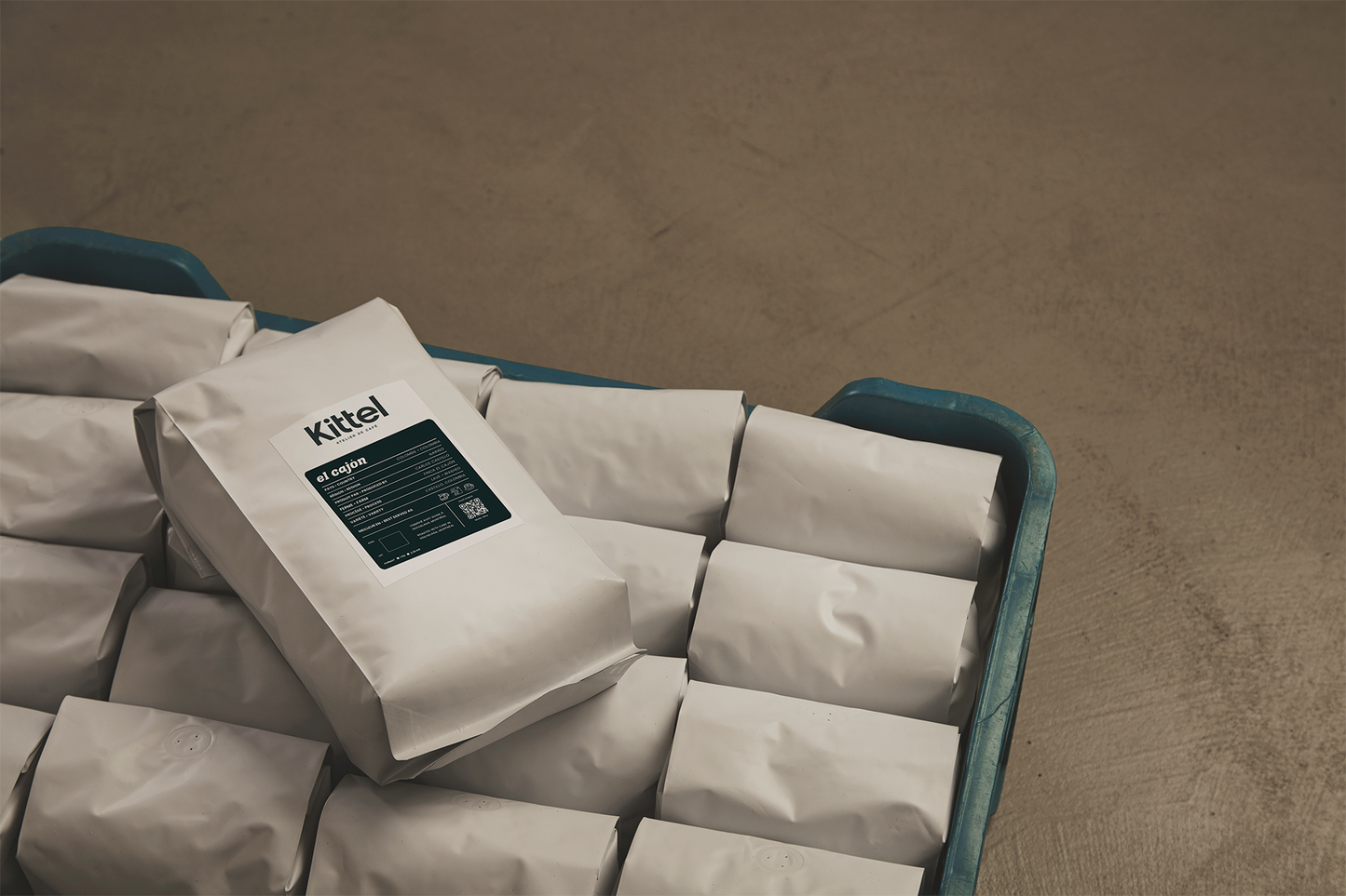 5lb café format bag of Kittel El Cajón coffee.