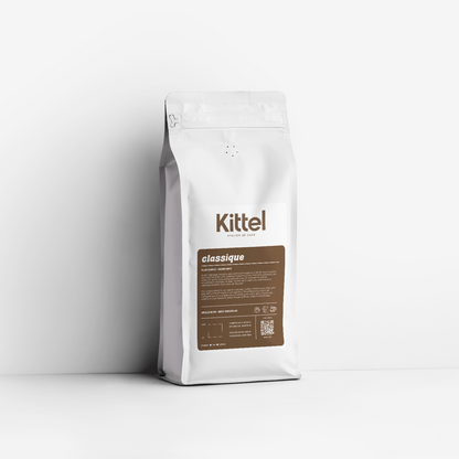 1kg bag of Kittel Classique Brazilian dark roast coffee.