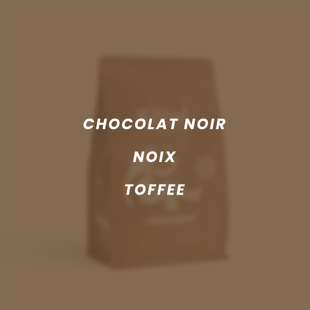 Flavor notes for Classique: dark chocolate, nuts, toffee.