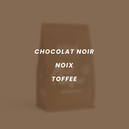 Flavor notes for Classique: dark chocolate, nuts, toffee.