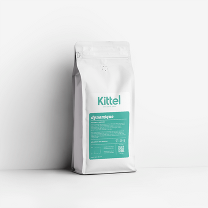1kg bag of Kittel Dynamique Colombia Ethiopia blend coffee.
