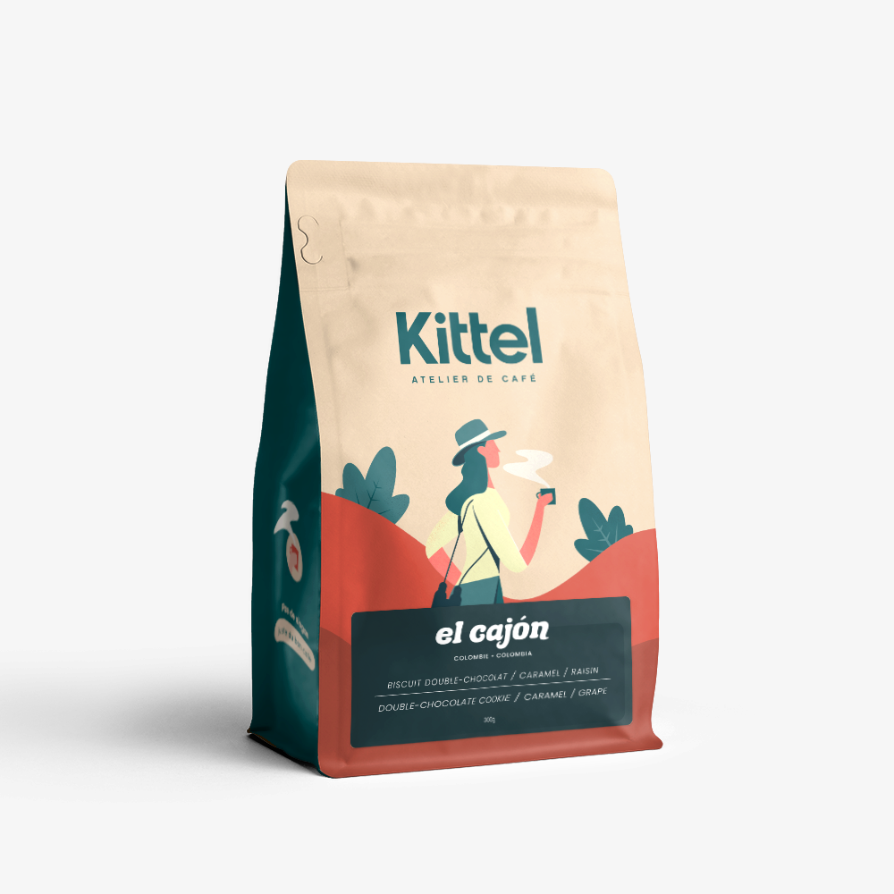 300g bag of Kittel El Cajón Colombian washed coffee.