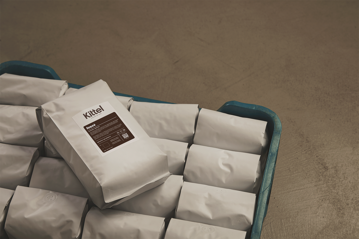 5lb café format bag of Kittel Foncé coffee.