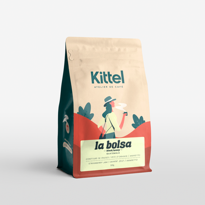 300g bag of Kittel La Bolsa Black Honey Guatemalan coffee.
