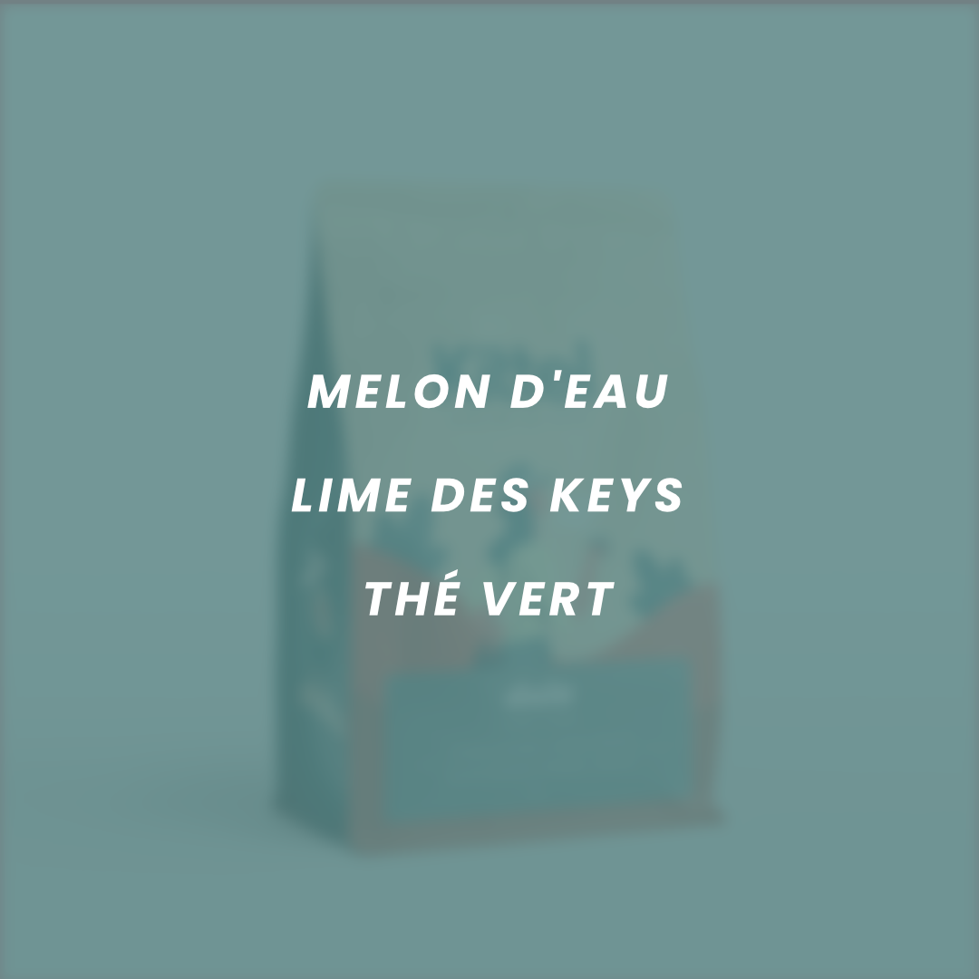 Flavor notes for Metu: watermelon, key lime, green tea.