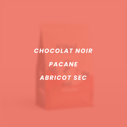 Flavor notes for Recanto: dark chocolate, pecan praline, dried apricot.