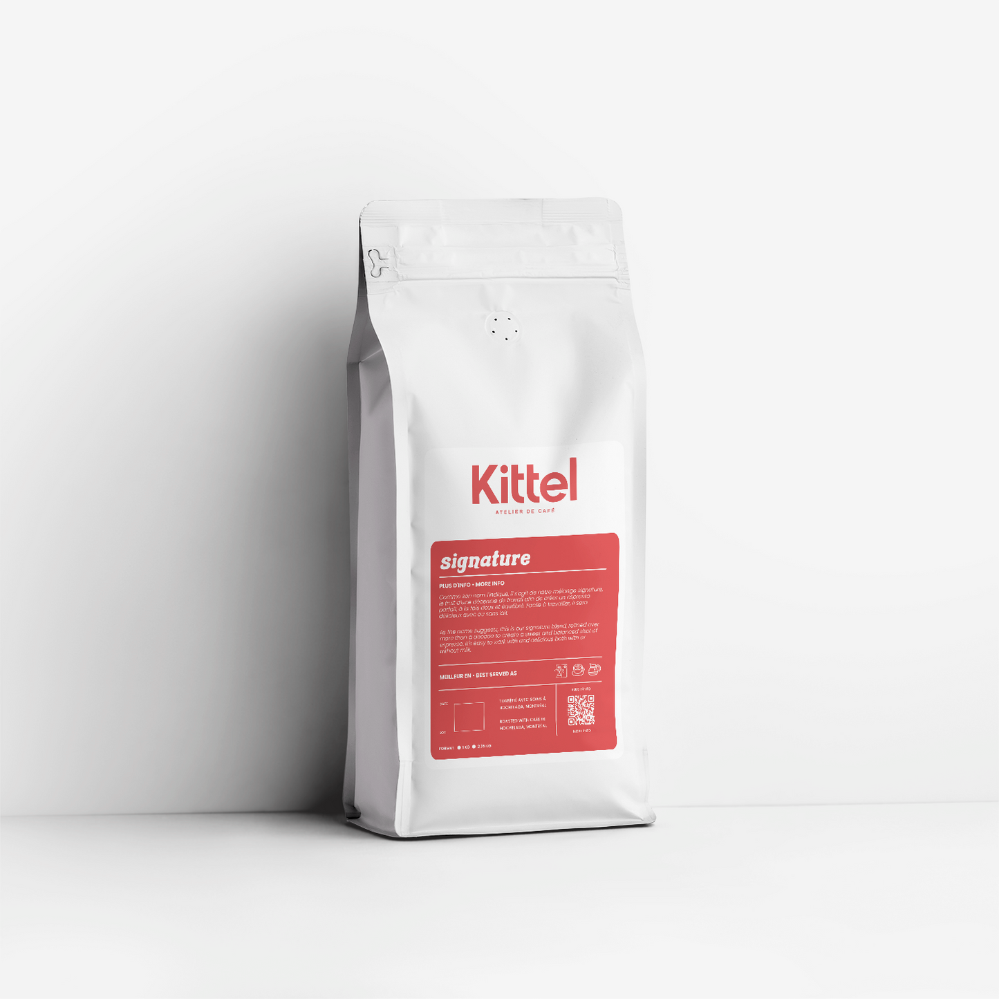 1kg bag of Kittel Signature Brazilian medium roast coffee.