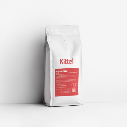 1kg bag of Kittel Signature Brazilian medium roast coffee.