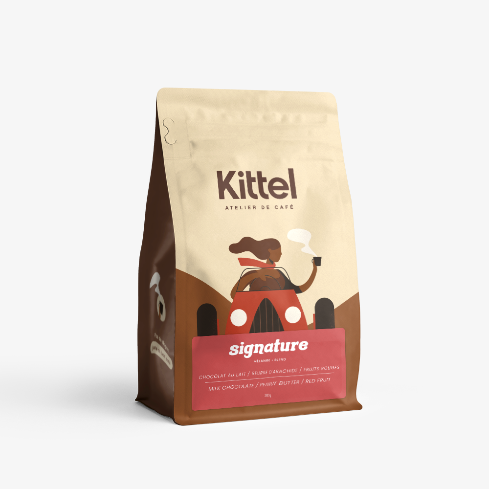 300g bag of Kittel Signature Brazilian medium roast coffee.
