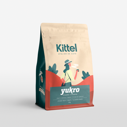 300g bag of Kittel Yukro Washed Ethiopian coffee.